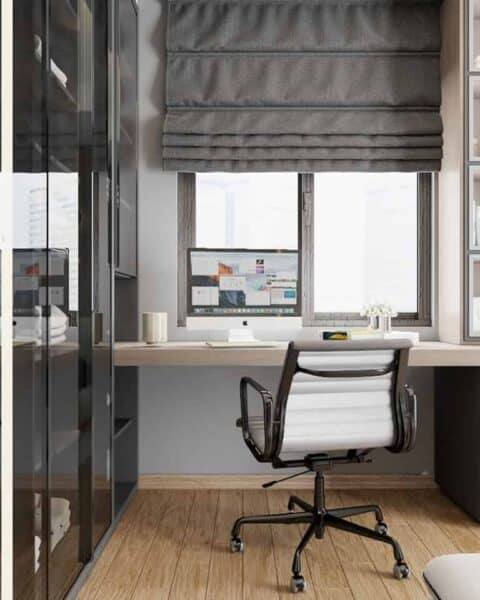 Nurol konakları genç odası – pencere Önü Çalışma masası - tuğ mimarlık Nurol Konakları genç odası pencere önü çalışma masası ve ofis koltuğu