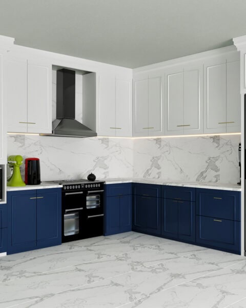 Mutluhan Konakları Ömerli L plan modern mutfak tasarımı, ipek mat lake çıtalı dolaplar ve ankastre düzen