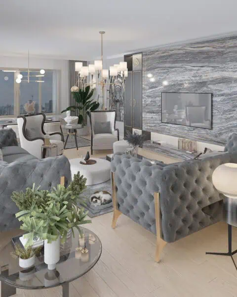 Kadıköy fenerbahçe salon tv duvarı - tuğ mimarlık Kadıköy Fenerbahçe salon tasarımı TV ünitesi ve özel üretim dolaplar