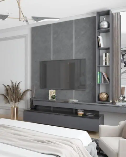 Kadıköy fenerbahçe yatak odası Özel mobilya - tuğ mimarlık Kadıköy Fenerbahçe yatak odasında özel üretim depolama ve çalışma masası düzeni