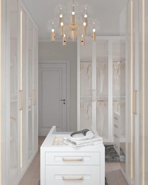 La Vie Konakları giyinme odası ada şifonyer çekmece modülü