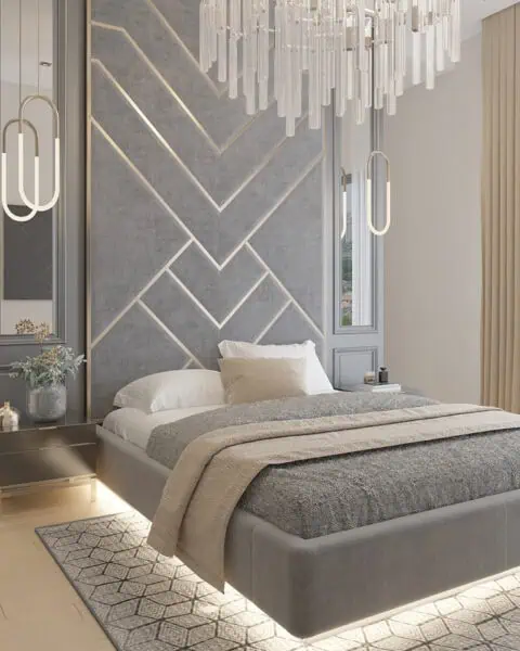 Mesa yeşilyaka su yatak odası – panel duvar ve avize - tuğ mimarlık Mesa Yeşilyaka Su Yatak Odası panel duvar ve cam avize, Büyükçekmece