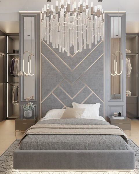 Mesa yeşilyaka su yatak odası – simetrik yerleşim - tuğ mimarlık Mesa Yeşilyaka Su Yatak Odası simetrik komodin yerleşimi ve sarkıt aydınlatma